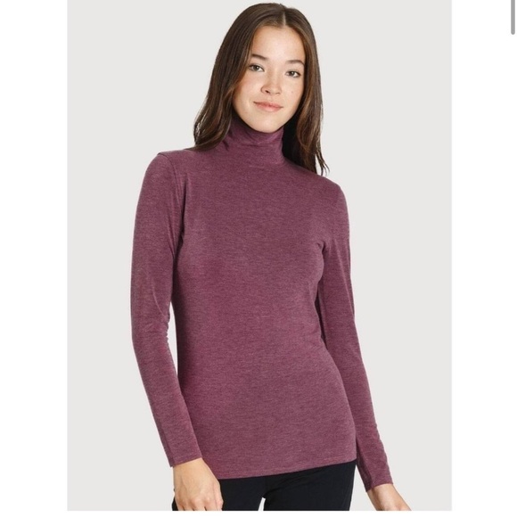 Kit and Ace Tops - Kit and Ace long sleeve turtleneck in plumb - size small